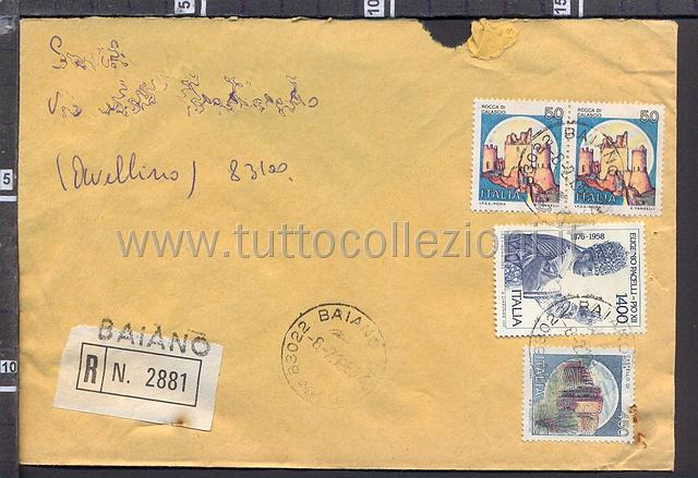 Collezionismo di storia postale buste viaggiate affrancatura tariffe postali degli anni 1980-89